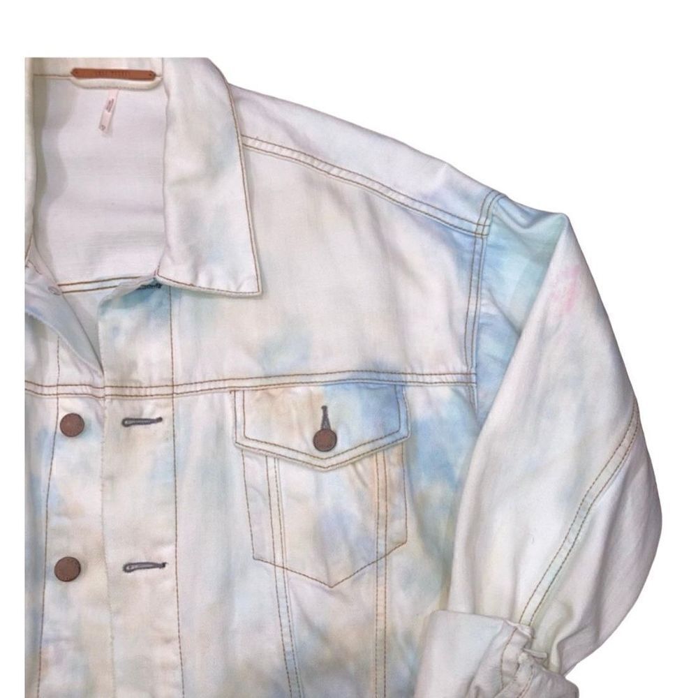 Free People Tie Dye Bomber Denim XS - Picture 4 of 8